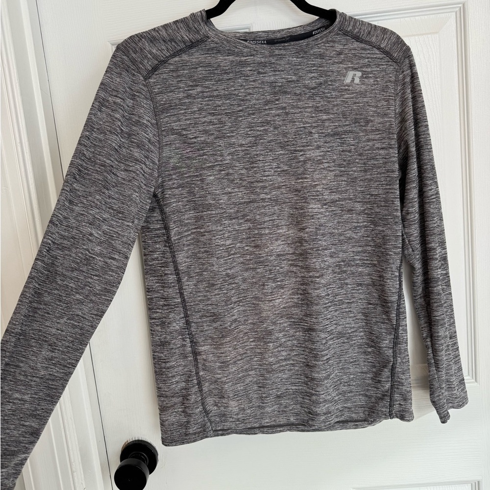 Russell Athletic Heathered Gray Long Sleeve Shirt